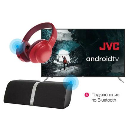 Телевизор JVC LT-43M697, 43" (109 см), 1920x1080, FullHD, 16:9, Android TV, Wi-Fi, безрамочный, черный