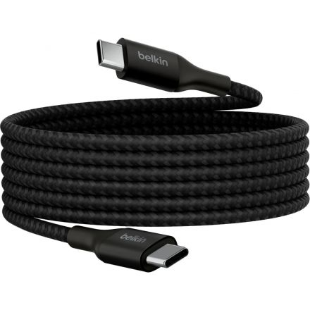 Кабель Belkin (CAB015bt2MBK)BoostCh.240W USB-C to USB-C Braided 2м. черный Кабель Belkin (CAB015bt2MBK)BoostCh.240W USB-C to USB-C Braided 2м. черный