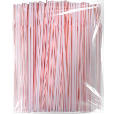 Трубочка для коктейлей 210мм,d5мм,Полоски красно-белые, 250шт/уп Трубочка для коктейлей 210мм,d5мм,Полоски красно-белые, 250шт/уп