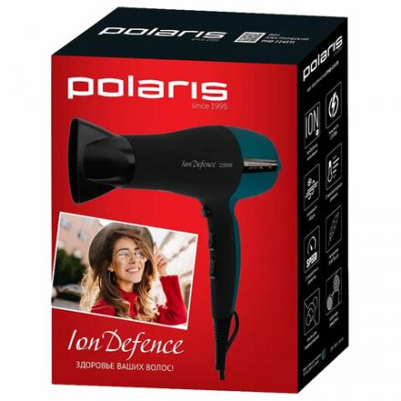 Фен POLARIS PHD 2245Ti, 2200 Вт, 2 скорости, 3 температурных режима, ионизация, морская волна, 07862 Фен POLARIS PHD 2245Ti, 2200 Вт, 2 скорости, 3 температурных режима, ионизация, морская волна, 07862