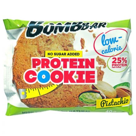 Печенье Bombbar протеиновое низкокаллорийное Фисташка, 40г Печенье Bombbar протеиновое низкокаллорийное Фисташка, 40г