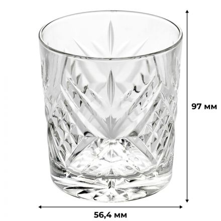 Набор стаканов низких для виски ВРЕМЯ ДЕГУСТАЦИЙ 4шт 300мл (P9244)