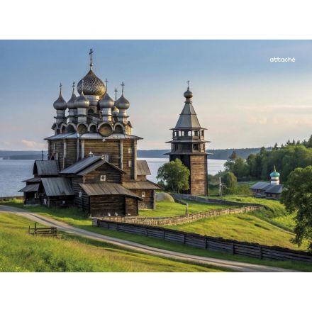 Календарь настенный 3-х блочный 2027 Attache Старинная церковь 295х710мм