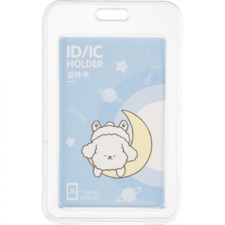 Бейдж Deli вертик.54x86 мм,жест.,держат,замок на кноп+рулетка и тесьма,син Бейдж Deli вертик.54x86 мм,жест.,держат,замок на кноп+рулетка и тесьма,син