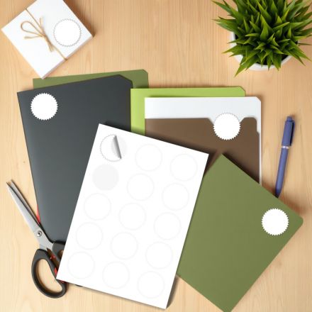 Этикетки самоклеящиеся для опечатывания документов Комус Звездочки 52 мм белые 15 штук на листе (25 листов в упаковке) Этикетки самоклеящиеся для опечатывания документов Комус Звездочки 52 мм белые 15 штук на листе (25 листов в упаковке)