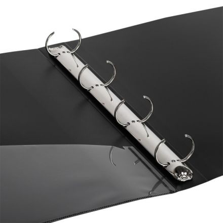 Папка на 4-х кольцах Attache 32 мм черная до 200 листов (пластик 0.7 мм)