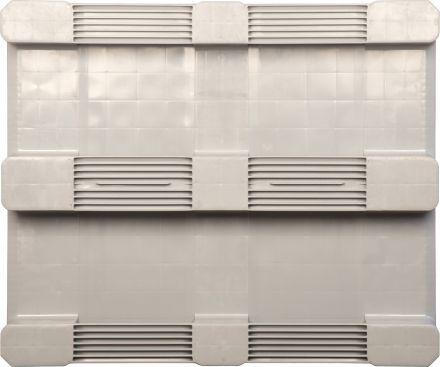 Паллет 1200х1000х160 мм (усиленный cплошной на3-х полозьях) гигиенический серый