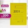 Скоросшиватель картонный Attache Дело № А4 до 200 листов желтый (плотность 360 г/кв.м) Скоросшиватель картонный Attache Дело № А4 до 200 листов желтый (плотность 360 г/кв.м)