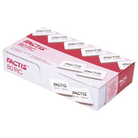 Ластик FACTIS 80 RC (Испания), 28х20х7 мм, белый, прямоугольный, CNF80RC Ластик FACTIS 80 RC (Испания), 28х20х7 мм, белый, прямоугольный, CNF80RC