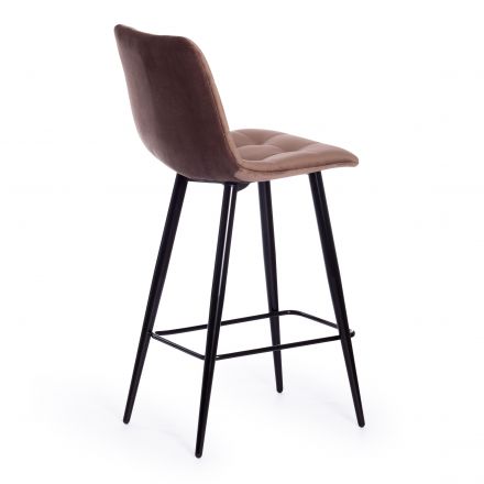 Стул полубарный CHILLY (mod. 7095пб ), ткань/металл, 55x44x94 см, высота до сиденья 66 см, коричневый barkhat 12/черный Стул полубарный CHILLY (mod. 7095пб ), ткань/металл, 55x44x94 см, высота до сиденья 66 см, коричневый barkhat 12/черный