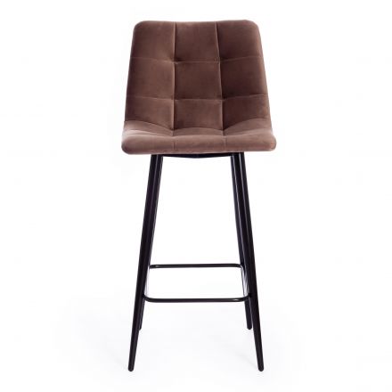 Стул полубарный CHILLY (mod. 7095пб ), ткань/металл, 55x44x94 см, высота до сиденья 66 см, коричневый barkhat 12/черный Стул полубарный CHILLY (mod. 7095пб ), ткань/металл, 55x44x94 см, высота до сиденья 66 см, коричневый barkhat 12/черный