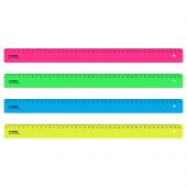 Линейка 40см СТАММ, пластиковая, непрозрачная, неоновые цвета, ассорти Линейка 40см СТАММ, пластиковая, непрозрачная, неоновые цвета, ассорти