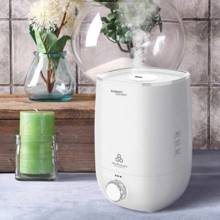 Увлажнитель воздуха SCARLETT SC-AH986M22, объем бака 3,8 л, 25 Вт, арома-контейнер, белый