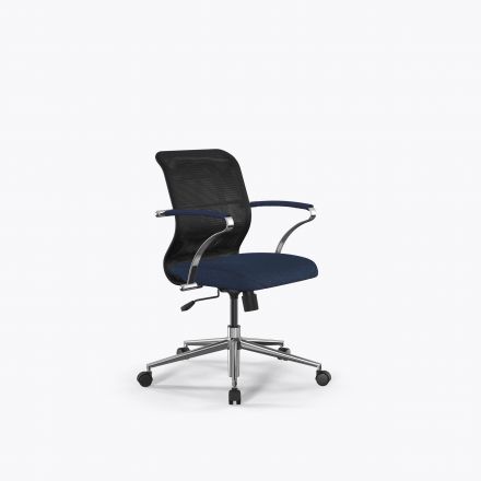 Кресло Sit 8 M4-9K - X2+Bahama /Uh00/Wh12/K15cF(M09.B23.G18.W01) Черный-Синий