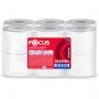 Бумага туалетная 170 м, FOCUS (Система Т2) 2-слойная, цвет белый, КОМПЛЕКТ 12 рулонов, 5036904