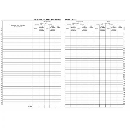 Журнал учета посещаемости учащихся.А4,16л. КЖ-1568