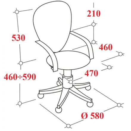 Кресло UP_Prestige O, ткань черный С-11 (гольф)
