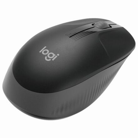 Мышь беспроводная LOGITECH M190, 2 кнопки + 1 колесо-кнопка, оптическая, черно-серая, 910-005905