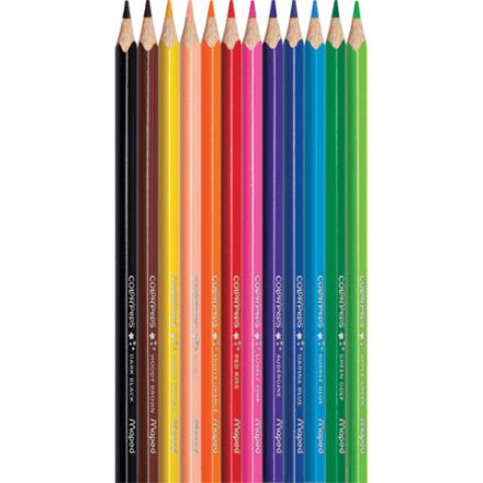 Карандаши цветные MAPED (Франция) "Color'Peps Star", 12 цветов, трехгранные, грифель 3 мм, натуральное дерево, 183212 Карандаши цветные MAPED (Франция) "Color'Peps Star", 12 цветов, трехгранные, грифель 3 мм, натуральное дерево, 183212