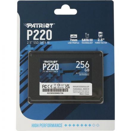 SSD накопитель Patriot P220 256ГБ, 2.5, SATA(P220S256G25) SSD накопитель Patriot P220 256ГБ, 2.5, SATA(P220S256G25)