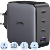 Зарядное устройство UGREEN сетевое USB A+3 USB C 100W GaN Fast Charg(40747) Зарядное устройство UGREEN сетевое USB A+3 USB C 100W GaN Fast Charg(40747)