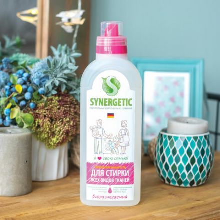 Гель для стирки универсальный 1 л SYNERGETIC ГИПОАЛЕРГЕННЫЙ, биоразлагаемый, 109100 Гель для стирки универсальный 1 л SYNERGETIC ГИПОАЛЕРГЕННЫЙ, биоразлагаемый, 109100