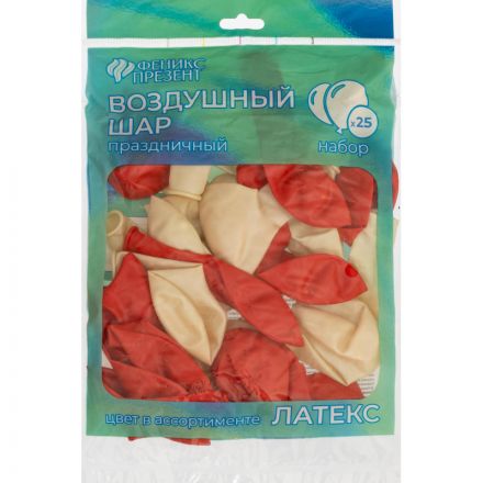 Набор шаров воздушн.праздн.пастель,цв белый,красный 25шт(латекс),30см,90358 Набор шаров воздушн.праздн.пастель,цв белый,красный 25шт(латекс),30см,90358