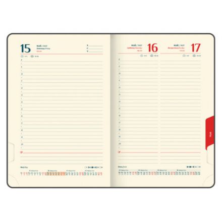 Ежедневник датированный 2026 B6 125х173 мм, GALANT "Vivid", под кожу, серый, 117410