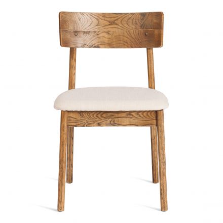 Стул THOR дерево вяз/ткань лен, груша№3/бежевый лен, 50х48х81,5 см