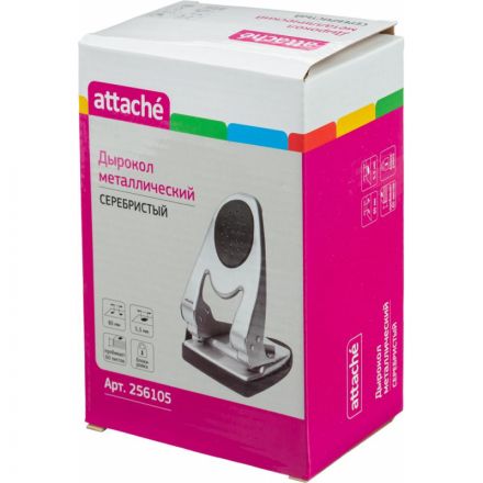 Дырокол Attache 6760 до 60 листов серебристый с линейкой Дырокол Attache 6760 до 60 листов серебристый с линейкой