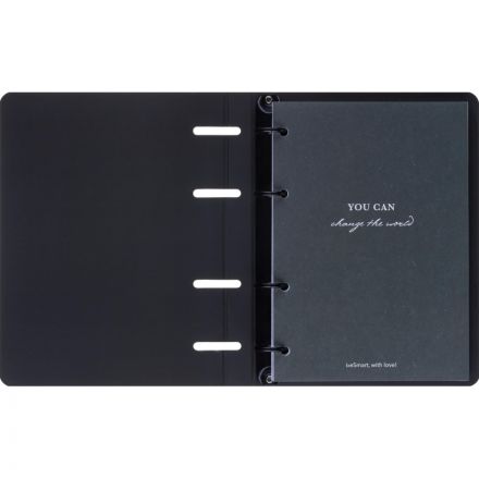 Тетрадь общая, BS, А5, 120л., клетка, кольца, Believe, черный N4761