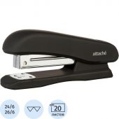 Степлер Attache Comfort до 20 листов черный (покрытие Soft Touch)