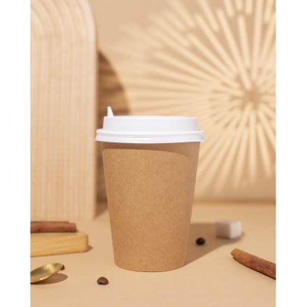 Стакан одноразовый бум 1-сл. d-90мм 400мл Крафт 50шт/уп (SP16S)