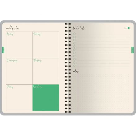 Ежедневник недатированный CUTE DIARY А5,BV,136,лес.яг,зол.греб,3-701/12