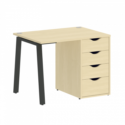 Home Office Стол письменный VR.SP-3-98.4.A Клён/Антрацит металл 980*720*750 Home Office Стол письменный VR.SP-3-98.4.A Клён/Антрацит металл 980*720*750