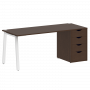 Home Office Стол письменный VR.SP-3-178.4.A Венге/Белый металл 1780*720*750