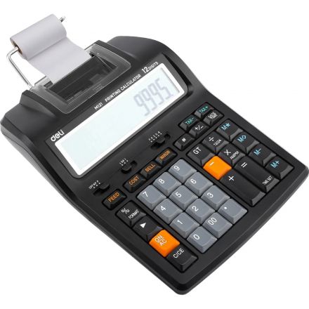 Калькулятор печатающий Deli EM121-EU,12-разряд, 172x203x55мм, черный Калькулятор печатающий Deli EM121-EU,12-разряд, 172x203x55мм, черный