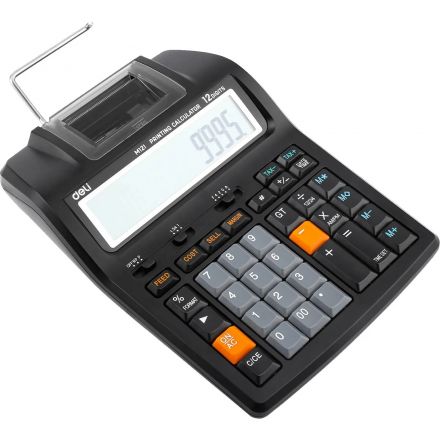 Калькулятор печатающий Deli EM121-EU,12-разряд, 172x203x55мм, черный Калькулятор печатающий Deli EM121-EU,12-разряд, 172x203x55мм, черный