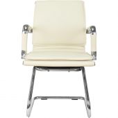 Конференц-кресло VB_Бюрократ Ch-993-Low-V слон.кость экокож полоз. мет.хром Конференц-кресло VB_Бюрократ Ch-993-Low-V слон.кость экокож полоз. мет.хром