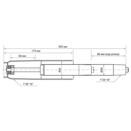 Газлифт BRABIX A-80 суперкороткий, черный, длина в открытом виде 305 мм, d50 мм, класс 2, 532000 Газлифт BRABIX A-80 суперкороткий, черный, длина в открытом виде 305 мм, d50 мм, класс 2, 532000