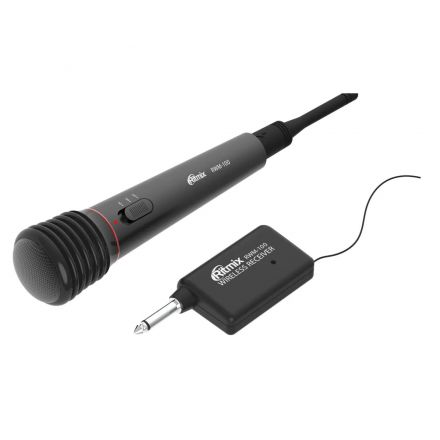 Микрофон RITMIX RWM-100 black, проводн/беспроводн, XLR-Jack 6.3, кабель 3м