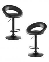 Набор 2 шт Стул барный DOBRIN MIRA BLACK, чёрный
