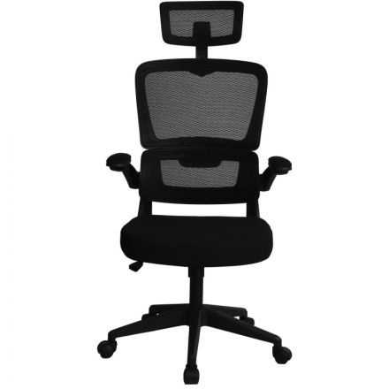 Кресло GRAMBER C11, черное+черный пластик