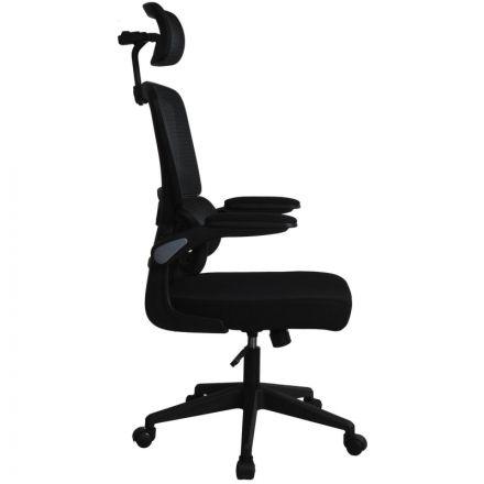 Кресло GRAMBER C11, черное+черный пластик