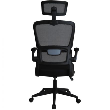 Кресло GRAMBER C11, черное+черный пластик