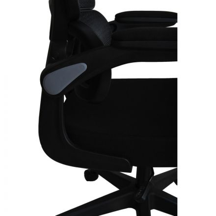 Кресло GRAMBER C11, черное+черный пластик