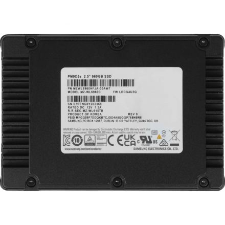 Жесткий диск Samsung 960 Gb PM9D3a 2.5 PCIe 5.0×4, NVMe(MZWL6960HFJA-00AW7)