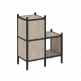 Loft Прямой стеллаж наборный VR.L-11 Дуб аттик/Чёрный металл 862*446*1047