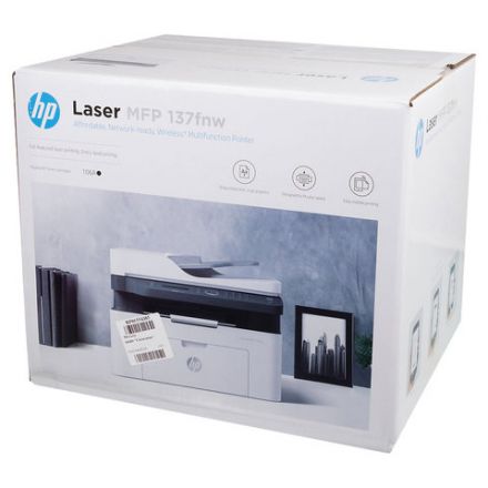 МФУ лазерное HP Laser 137fnw "4 в 1", А4, 20 стр./мин., 10000 стр./мес., АПД, Wi-Fi, сетевая карта, 4ZB84A МФУ лазерное HP Laser 137fnw "4 в 1", А4, 20 стр./мин., 10000 стр./мес., АПД, Wi-Fi, сетевая карта, 4ZB84A