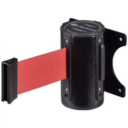 Столбик ограждения TEH_Настенный блок окрашенный с вытяж.лентой 5м красный Столбик ограждения TEH_Настенный блок окрашенный с вытяж.лентой 5м красный